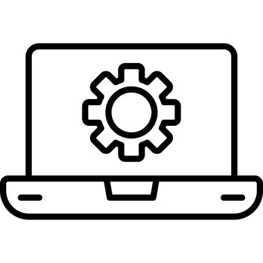 Bilgisayar. Web simgesi basit tasarım