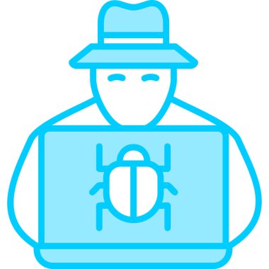 Hacker man, web için illüstrasyon simgesi