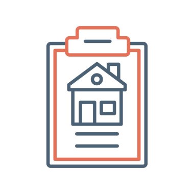 Bir ev simgesinin soyut vektör illüstrasyonu