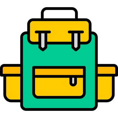 Çanta. Web simgesi basit illüstrasyon