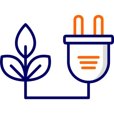 Biyokütle modern simge, vektör illüstrasyonu