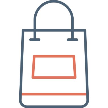 Alışveriş çantası modern simge, vektör illüstrasyonu