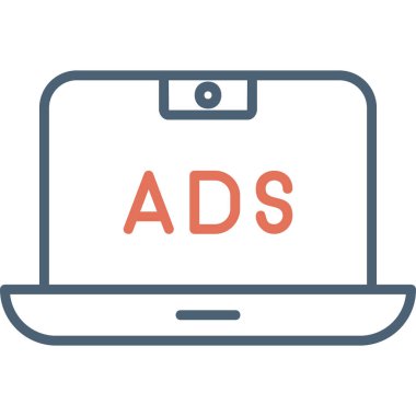 Reklam web simgesi basit illüstrasyon