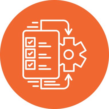 Çalışma akışı modern simgesi, vektör illüstrasyonu 