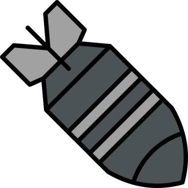 Nükleer bomba ikonunun vektör çizimi