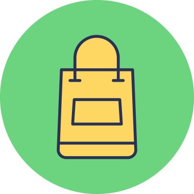 Alışveriş çantası modern simge, vektör illüstrasyonu