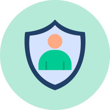 Koruma çizgisi simgesi, vektör illüstrasyonu