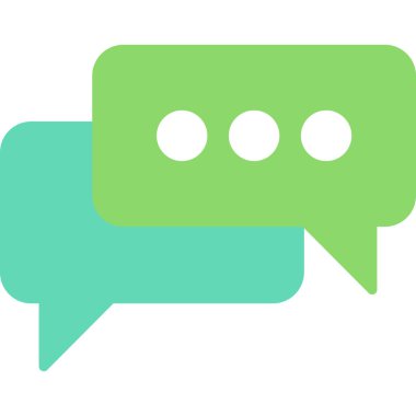 Konuş. Web simgesi basit illüstrasyon