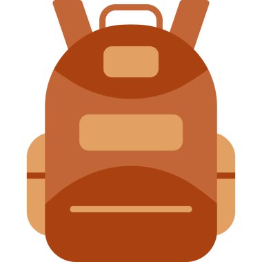 Sırt çantası. Web simgesi basit illüstrasyon