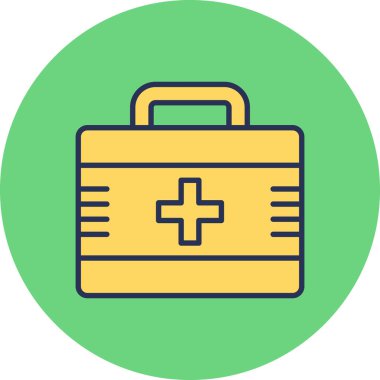 ilk yardım kiti vektör simgesi