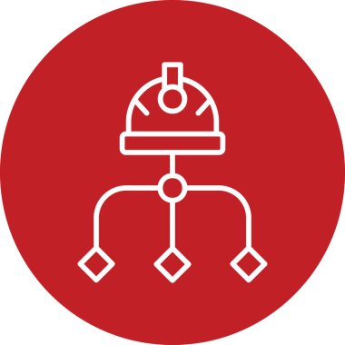 Çalışma akışı modern simgesi, vektör illüstrasyonu