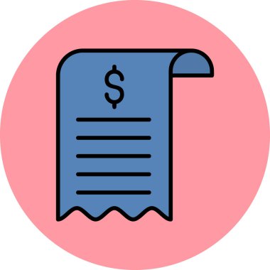 Fatura. Web simgesi basit illüstrasyon