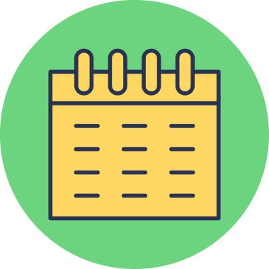 Takvim simgesi, vektör illüstrasyonu basit tasarım