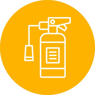 Yangın söndürücü, ağ basit simge illüstrasyonu