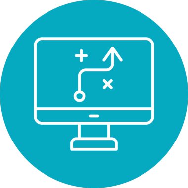 Bilgisayar ekranında strateji oku 