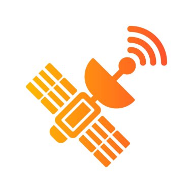 uydu simgesi vektör illüstrasyonu