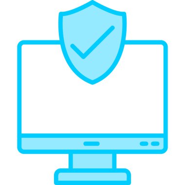 Güvenlik Web simgesi basit illüstrasyon