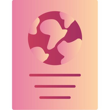 Pasaport simgesi. Basit resimleme 