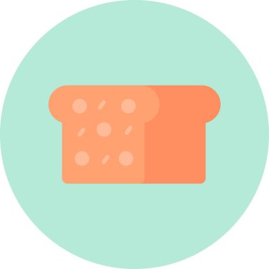 Ekmek. Web simgesi basit illüstrasyon