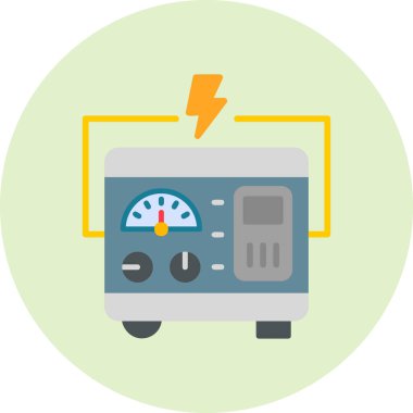 Jeneratör web simgesinin vektör illüstrasyonu