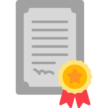 Sertifika. Web simgesi basit tasarım 