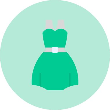 Güzel kız elbisesi. vektör illüstrasyonu