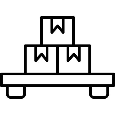 Teslimat. Web simgesi basit illüstrasyon