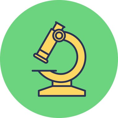 Mikroskop. Web simgesi basit illüstrasyon