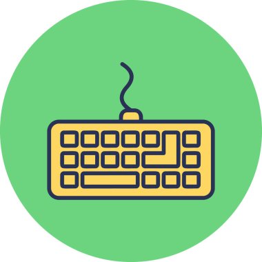 Klavye. Web simgesi basit illüstrasyon 