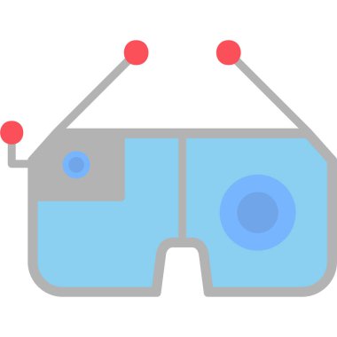 Siber Gözlükler. Web simgesi vektör illüstrasyonu