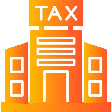 Vergi Dairesi Bina ikon vektör illüstrasyonu