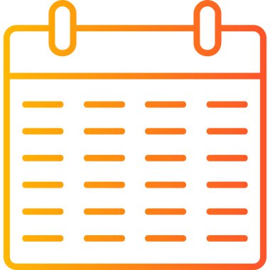 Takvim simgesi, vektör illüstrasyonu basit tasarım