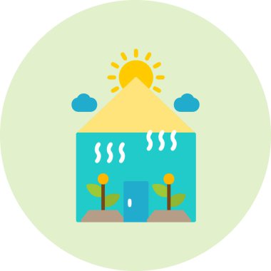 Bir ev simgesinin soyut vektör illüstrasyonu