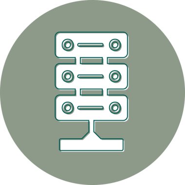 Sunucu. Web simgesi basit illüstrasyon