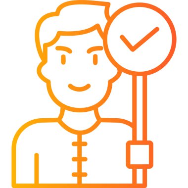  Eylemci simge vektör illüstrasyonu