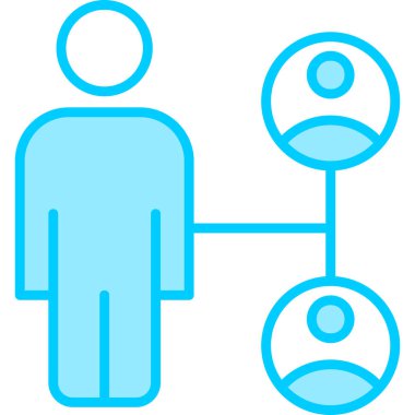vector illustration of team management modern icon in design
