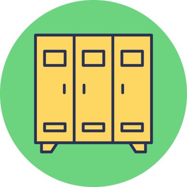 Ofis mobilyalarının vektör illüstrasyonu