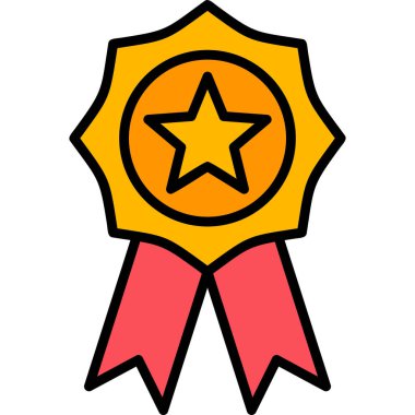 Madalya. Web simgesi basit illüstrasyon