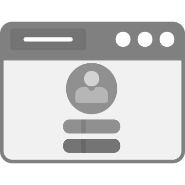 İnternet sitesi. Web simgesi basit illüstrasyon