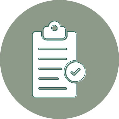 Kontrol listesi simgesi, vektör illüstrasyonu