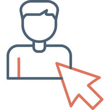 Seçili kişi simgesi vektör illüstrasyonu