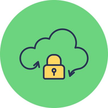 vector cloud technology icon illustration