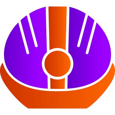 Miğfer. Web simgesi basit illüstrasyon 