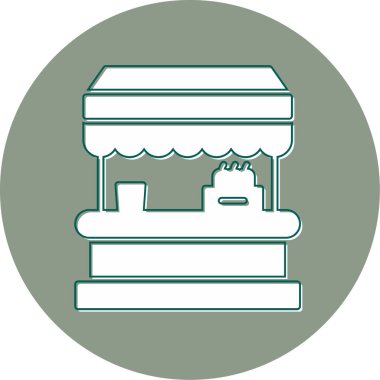 Dükkan. Web simgesi basit illüstrasyon