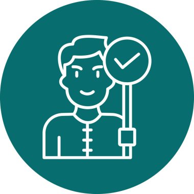  Eylemci simge vektör illüstrasyonu