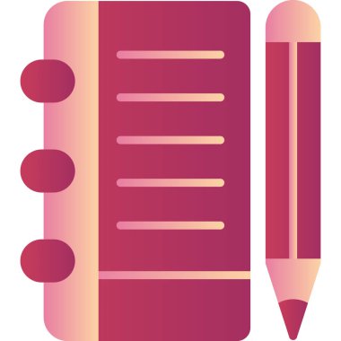 Not defteri web simgesi, vektör çizim