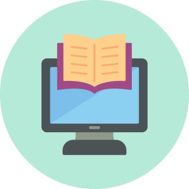 E-kitap simgesi, modern tasarım illüstrasyonu