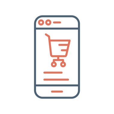 Online Phone Marketing web icon, vector illustration