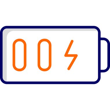 Güç, elektrik, enerji. şarj aleti, pil simgesi 