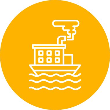 Gemi simgesi vektör illüstrasyonu